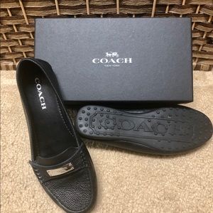 Black leather 8 coach